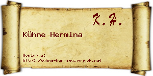Kühne Hermina névjegykártya