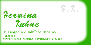 hermina kuhne business card